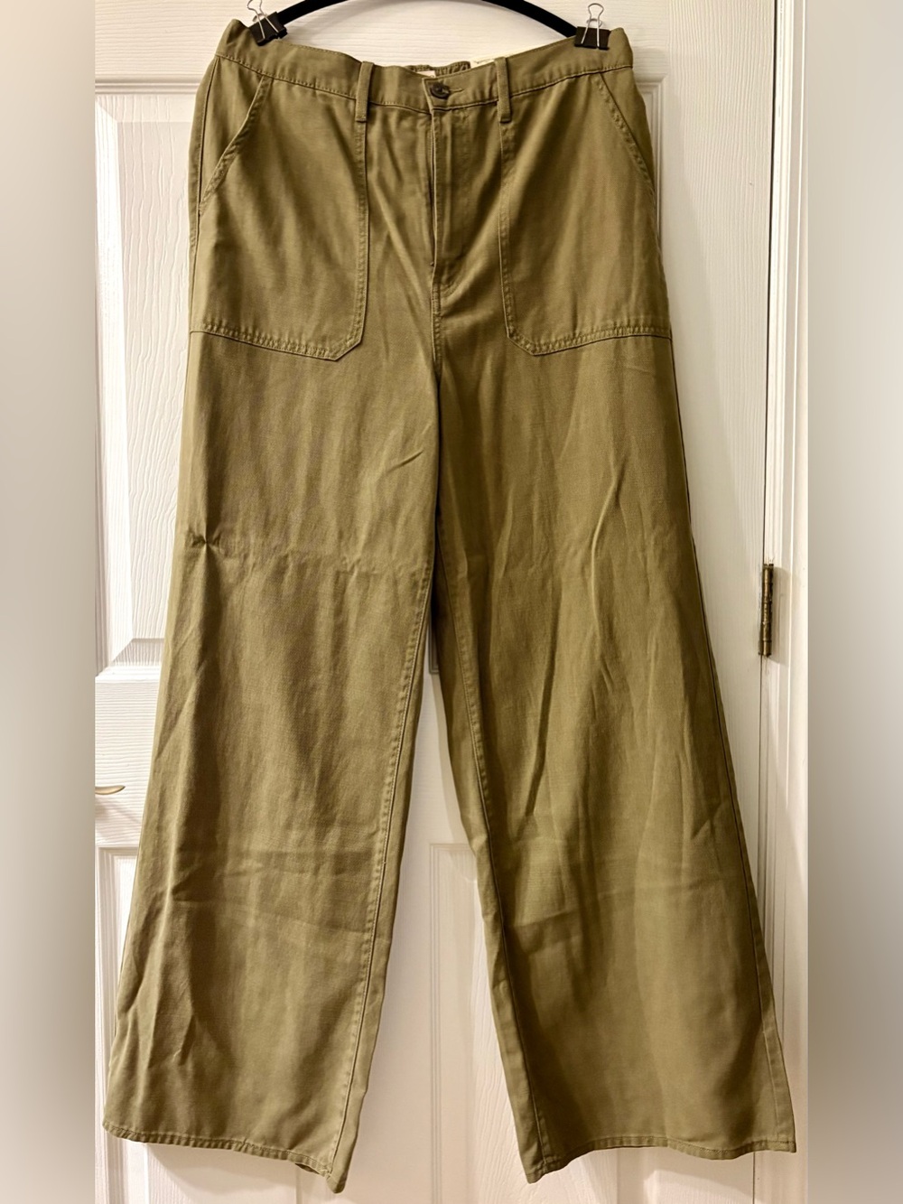 a.n.a Olive Wide-Leg Highest Rise Pants size 12 NWT